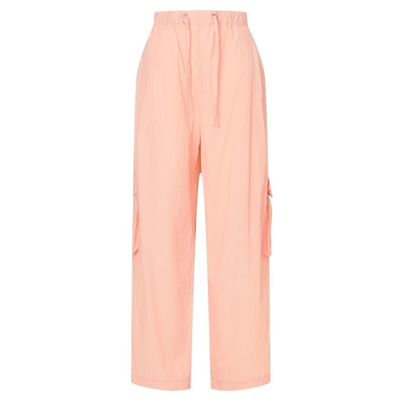 NWT Blank NYC Primrose Parachute Pants Light Peach Wide Leg Cargo Drawstring - Picture 10 of 11